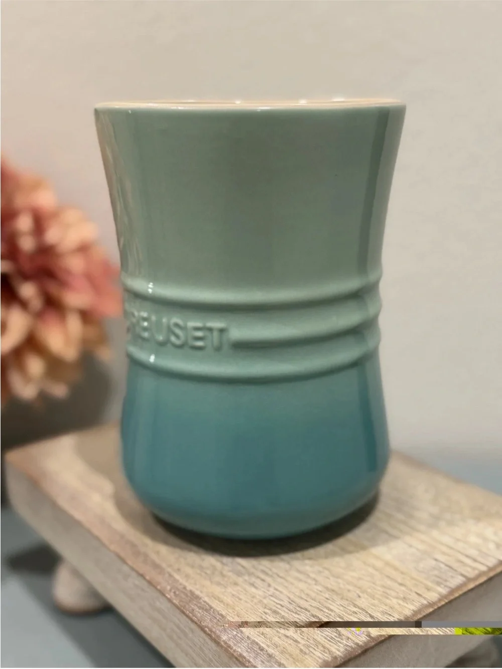 Le Creuset Stoneware 1.1L Utensil Crock Cool Mint NWT